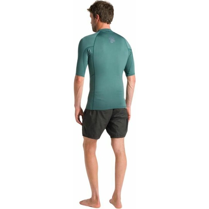 2024 C-Skins Mens NuWave UV Basics Short Sleeve Rash Vest C-NLYSSMC - Dark Sage